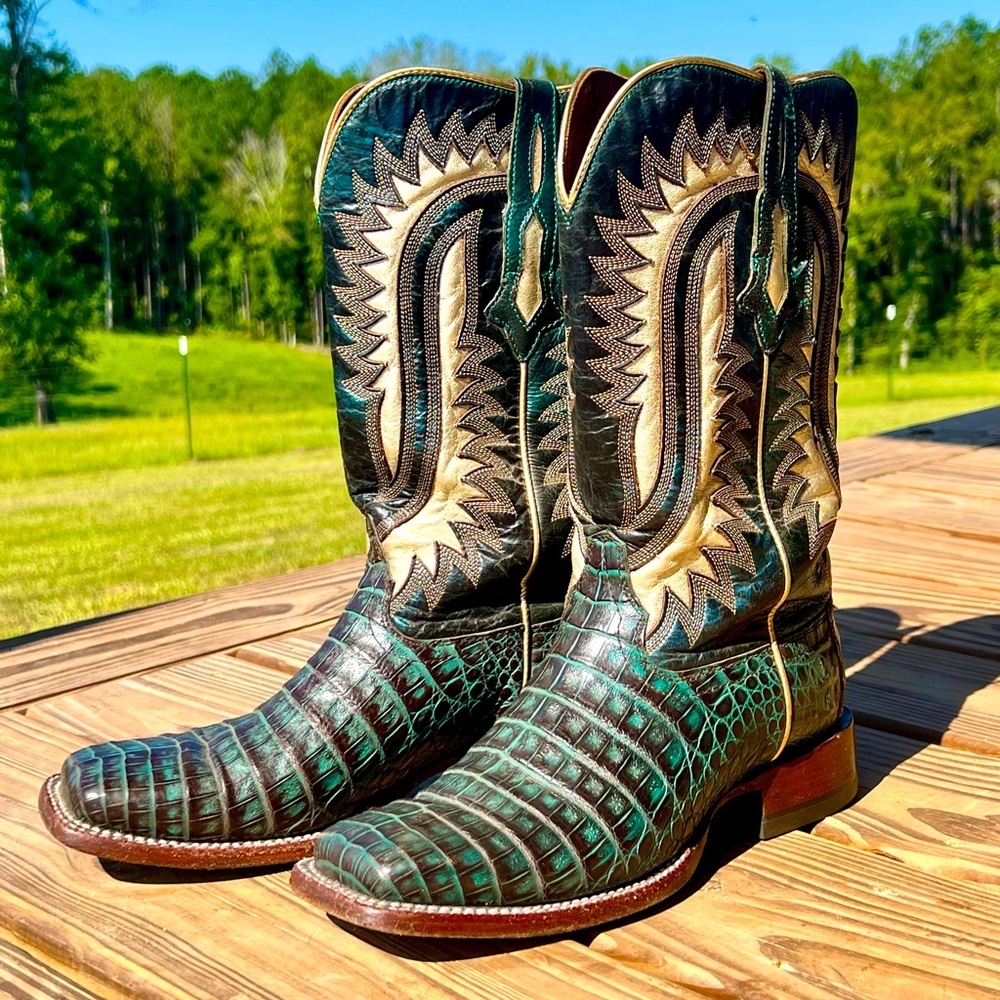 Women’s ariat square toe real Caiman boot.  Originally $700.